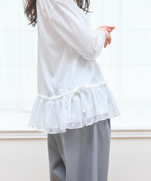 Feroux(フェルゥ)の「フリルぺプラム カットソー(Tシャツ/カットソー・レディース・ホワイト系/ホワイト系1・F)」の7枚目の写真