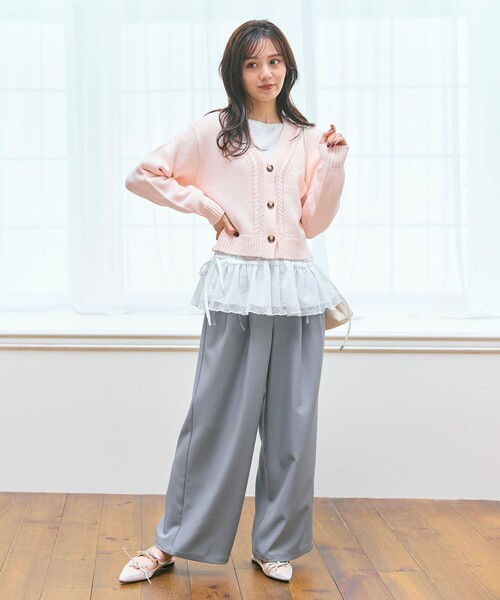 Feroux(フェルゥ)の「フリルぺプラム カットソー(Tシャツ/カットソー・レディース・ホワイト系/ホワイト系1・F)」の9枚目の写真
