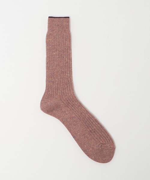 ANTIPAST(アンティパスト)の「<ANTIPAST>ネップ リブソックス(ソックス/靴下・メンズ・ダークブラウン/ピンク/ホワイト/ダークグレー・FREE)」の4枚目の写真