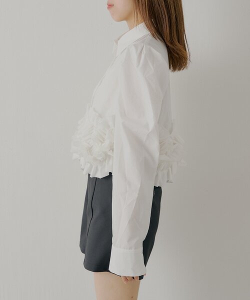Chico（チコ）の「【SALON by Chico】裾フリルデザインヘムブラウス（シャツ/ブラウス・レディース・ブラック/ピンク/アイボリー・FREE）」の21枚目の写真