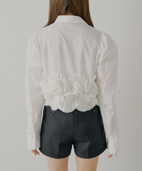 Chico（チコ）の「【SALON by Chico】裾フリルデザインヘムブラウス（シャツ/ブラウス・レディース・ブラック/ピンク/アイボリー・FREE）」の22枚目の写真