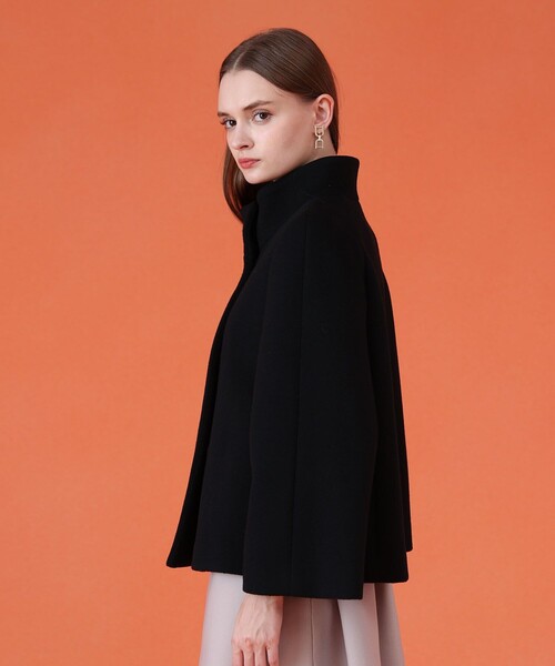 ANAYI(アナイ)の「ウールビーバーショートコート(テーラードジャケット・レディース・ブラック/ホワイト/ライトブルー/ピンクベージュ・38/36/34)」の6枚目の写真