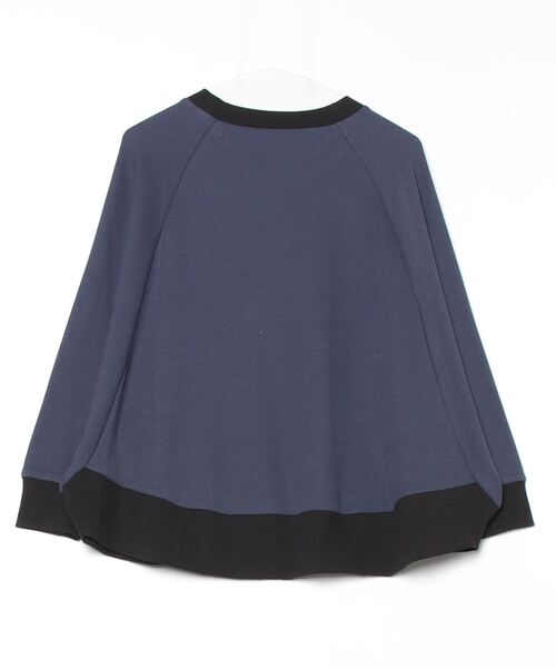 EGLANTINE（エグランティーヌ）の「EGLANTINE ゆったりドルマンプルオーバー（Tシャツ/カットソー・レディース・ネイビー/ベージュ/チャコールグレー・38）」の5枚目の写真