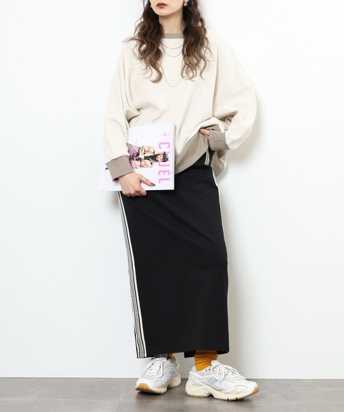EGLANTINE（エグランティーヌ）の「EGLANTINE ゆったりドルマンプルオーバー（Tシャツ/カットソー・レディース・ネイビー/ベージュ/チャコールグレー・38）」の14枚目の写真