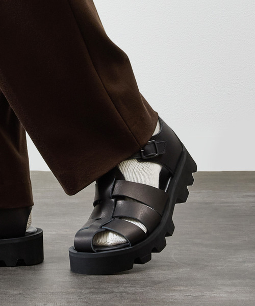 【PADRONE/パドローネ】レザーベルトサンダル サイズ 26.5 PADRONE サンダル 「PADRONE/パドローネ」別注 BELT SANDAL