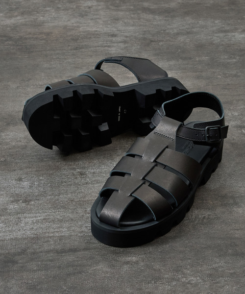 PADRONE(パドローネ)の「PADRONE パドローネ / CS GURRKHA SANDALS レザーグルカサンダル 牛革 日本製 / PU2308-3210(サンダル・メンズ・ブラック・42/41/40)」の9枚目の写真