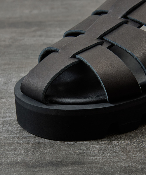 PADRONE(パドローネ)の「PADRONE パドローネ / CS GURRKHA SANDALS レザーグルカサンダル 牛革 日本製 / PU2308-3210(サンダル・メンズ・ブラック・42/41/40)」の7枚目の写真