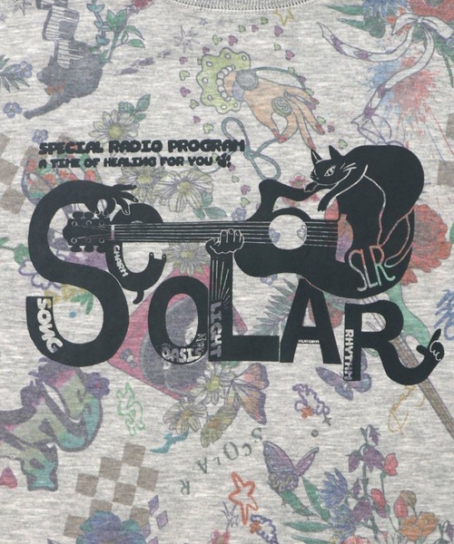 ScoLar(スカラー)の「ScoLar(スカラー) 花と音楽のスウェットプルオーバー(スウェット・レディース・グレー/オートミール・MEDIUM)」の8枚目の写真