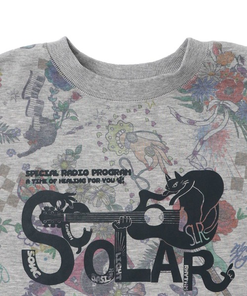 ScoLar(スカラー)の「ScoLar(スカラー) 花と音楽のスウェットプルオーバー(スウェット・レディース・グレー/オートミール・MEDIUM)」の11枚目の写真