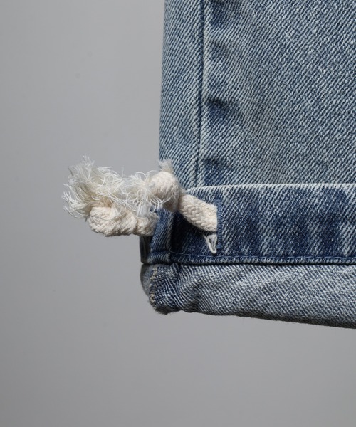 RE730(アールイーセブンサーティー)の「RE730 デニムバギーパンツバックプリント(デニムパンツ・メンズ・ブルー/サックスブルー/ブラック・M/XL/L)」の14枚目の写真