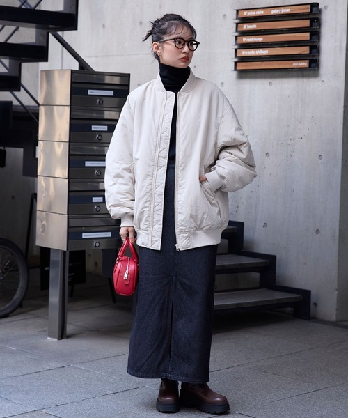 ボリュームスリーブオーバーサイズ 中綿MA-1 MONO-MART│MONO-MART