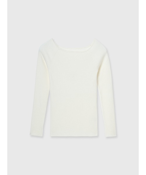 シルクカシミアブレンドボートネックニット（ニット/セーター