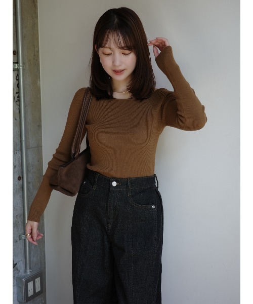 美品 22SS アーツアンドサイエンス リネンコットンブレンドボートネックニット ARTS & SCIENCE アーツ&サイエンス ARTS&SCIENCE *ラミーリネン