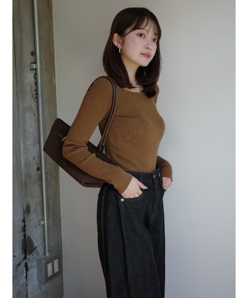 美品 22SS アーツアンドサイエンス リネンコットンブレンドボートネックニット 美品 22SS アーツアンドサイエンス リネンコットンブレンド
