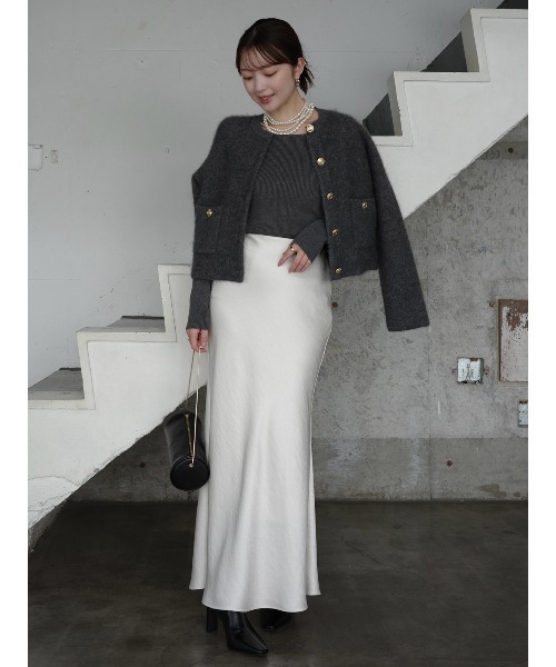 シルクカシミアブレンドボートネックニット（ニット/セーター