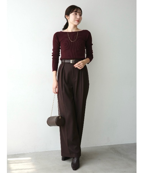 シルクカシミアブレンドボートネックニット（ニット/セーター