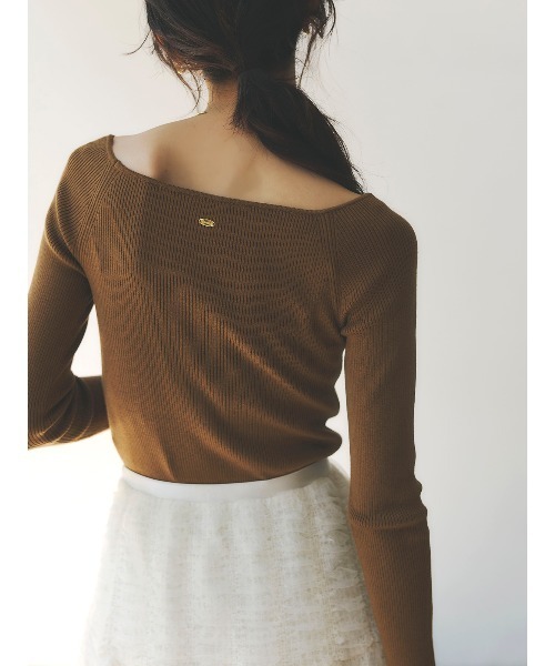 新品タグ付　anuans アニュアンス　シルクカシミアブレンドボートネックニット シルクカシミアブレンドボートネックニット（ニット/セーター