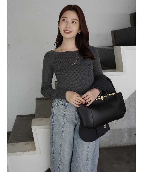 シルクカシミアブレンドボートネックニット（ニット/セーター