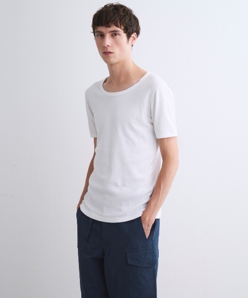 three dots（スリードッツ）の「メンズジェシカ（Tシャツ/カットソー・メンズ・ブラック/ホワイト/ネイビー・MEDIUM/SMALL/LARGE/X-LARGE）」の2枚目の写真