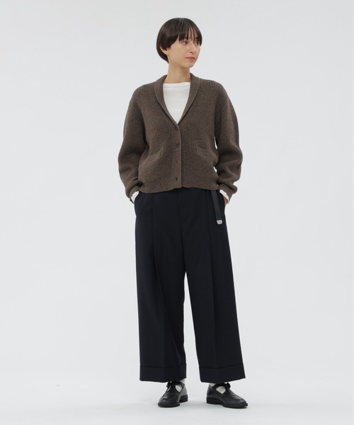 MHL.（エムエイチエル）の「FINE SHETLAND（カーディガン/ボレロ・レディース・ブラウン/ネイビー・2）」の6枚目の写真