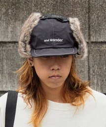 and wander | and wander/アンドワンダー CORDURA 3L boa cap 5パネル スピンドル付き ウィンターボアキャップ(キャップ)