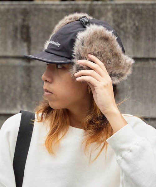 and wander（アンドワンダー）の「and wander/アンドワンダー CORDURA 3L boa cap 5パネル スピンドル付き ウィンターボアキャップ（キャップ・メンズ・ブラック・FREE）」の3枚目の写真