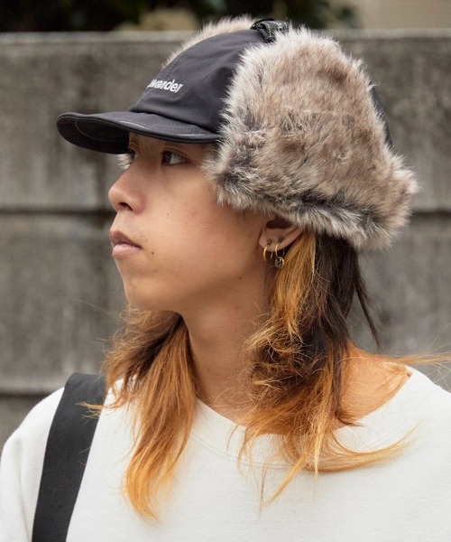 and wander（アンドワンダー）の「and wander/アンドワンダー CORDURA 3L boa cap 5パネル スピンドル付き ウィンターボアキャップ（キャップ・メンズ・ブラック・FREE）」の5枚目の写真