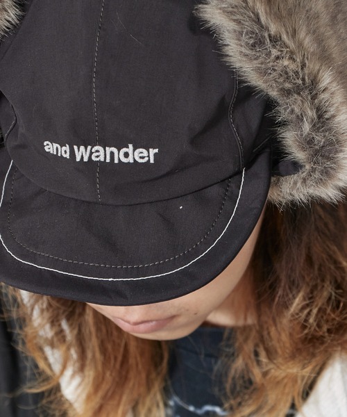and wander（アンドワンダー）の「and wander/アンドワンダー CORDURA 3L boa cap 5パネル スピンドル付き ウィンターボアキャップ（キャップ・メンズ・ブラック・FREE）」の16枚目の写真