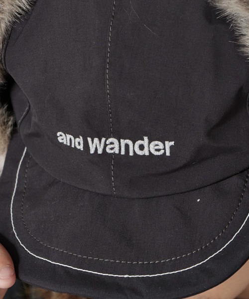 and wander（アンドワンダー）の「and wander/アンドワンダー CORDURA 3L boa cap 5パネル スピンドル付き ウィンターボアキャップ（キャップ・メンズ・ブラック・FREE）」の17枚目の写真