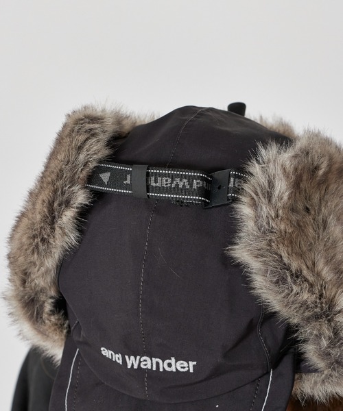 and wander（アンドワンダー）の「and wander/アンドワンダー CORDURA 3L boa cap 5パネル スピンドル付き ウィンターボアキャップ（キャップ・メンズ・ブラック・FREE）」の19枚目の写真