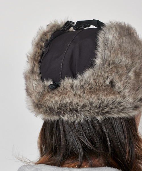 and wander（アンドワンダー）の「and wander/アンドワンダー CORDURA 3L boa cap 5パネル スピンドル付き ウィンターボアキャップ（キャップ・メンズ・ブラック・FREE）」の20枚目の写真