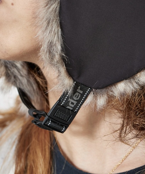 and wander（アンドワンダー）の「and wander/アンドワンダー CORDURA 3L boa cap 5パネル スピンドル付き ウィンターボアキャップ（キャップ・メンズ・ブラック・FREE）」の21枚目の写真