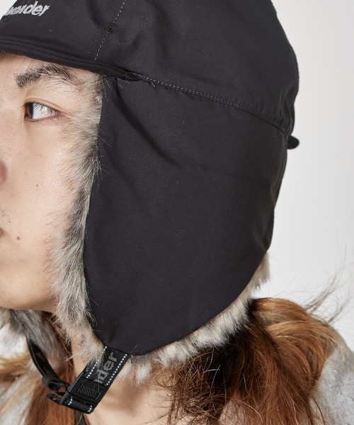 and wander（アンドワンダー）の「and wander/アンドワンダー CORDURA 3L boa cap 5パネル スピンドル付き ウィンターボアキャップ（キャップ・メンズ・ブラック・FREE）」の22枚目の写真