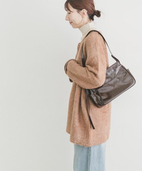 ITEMS URBANRESEARCH（アイテムズ アーバンリサーチ）の「ダブルフェイスミドルカーディガン（ノーカラーコート・レディース・ライトブルー/ブラウン/ネイビー・FREE）」の5枚目の写真