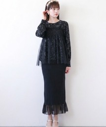 シアーフリル フィッシュテールスカート