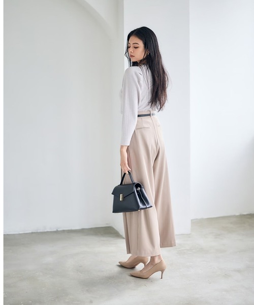 12Twelve Agenda(トゥエルブ アジェンダ)の「サイドタックワイドパンツ(その他パンツ・レディース・アイボリー/ベージュ/ブラック・S/M)」の6枚目の写真