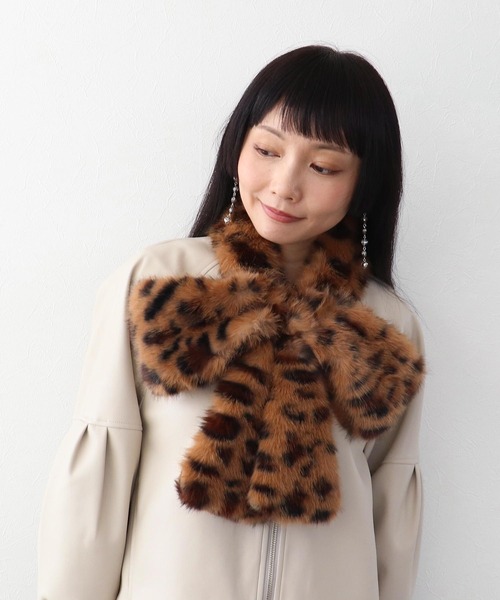 Three Four Time(スリーフォータイム)の「【Casselini】リボンティペット(マフラー・レディース・ブラウン・FREE)」の8枚目の写真