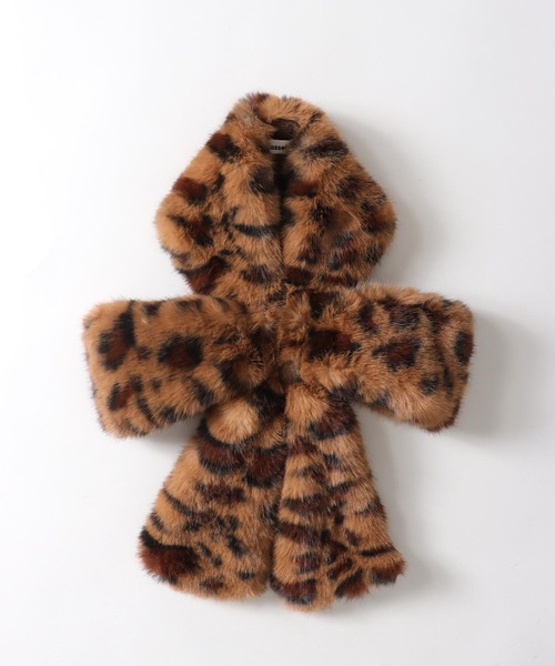 Three Four Time(スリーフォータイム)の「【Casselini】リボンティペット(マフラー・レディース・ブラウン・FREE)」の5枚目の写真