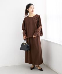 le.coeur blanc（ルクールブラン）の「カットコーデュロイ2WAYプル×スカートセット（ワンピース）」