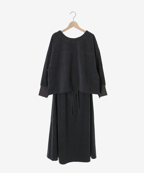 le.coeur blanc（ルクールブラン）の「カットコーデュロイ2WAYプル×スカートセット（ワンピース・レディース・ブラウン/チャコールグレー・38）」の21枚目の写真