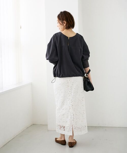 le.coeur blanc（ルクールブラン）の「カットコーデュロイ2WAYプル×スカートセット（ワンピース・レディース・ブラウン/チャコールグレー・38）」の9枚目の写真