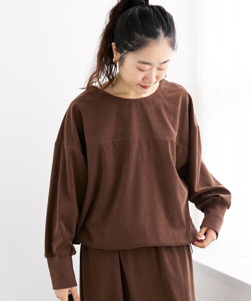 le.coeur blanc（ルクールブラン）の「カットコーデュロイ2WAYプル×スカートセット（ワンピース・レディース・ブラウン/チャコールグレー・38）」の16枚目の写真