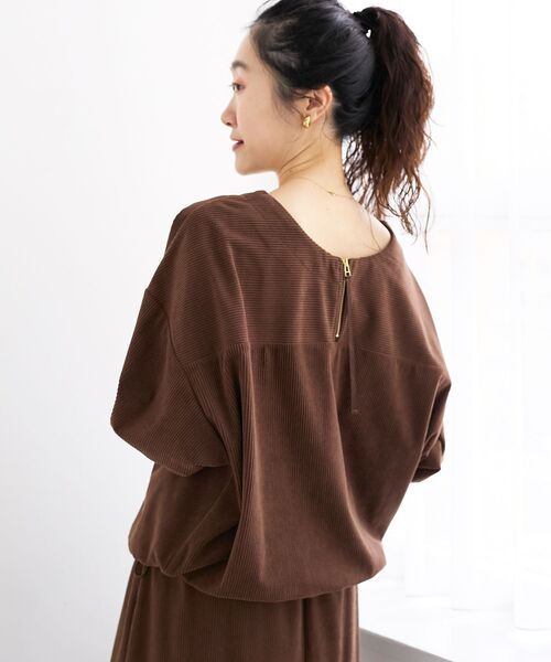le.coeur blanc（ルクールブラン）の「カットコーデュロイ2WAYプル×スカートセット（ワンピース・レディース・ブラウン/チャコールグレー・38）」の19枚目の写真