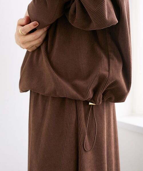 le.coeur blanc（ルクールブラン）の「カットコーデュロイ2WAYプル×スカートセット（ワンピース・レディース・ブラウン/チャコールグレー・38）」の20枚目の写真