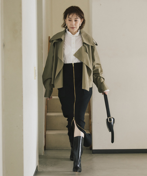 セール】LIBERADD リベラド トレンチショートジャケット LBD25AWJK-001