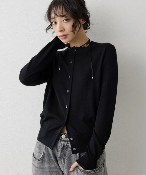 Whim Gazette(ウィムガゼット)の「16GWOOLテンジクカーディガン(カーディガン/ボレロ・レディース・ブラック/モカ/オレンジ・FREE)」の14枚目の写真