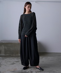 c/est（シーエ）の「c/est/シーエ FEY フェイ ワイドシルエット サルエルバルーンパンツ（スラックス）」