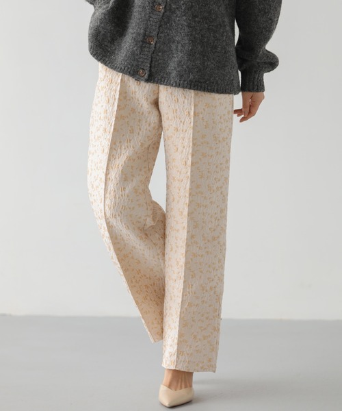 Fit more（フィットモア）の「フラワージャガードワイドパンツ（その他パンツ・レディース・ブラック/ピンク/ベージュ・PS/S/M）」の19枚目の写真