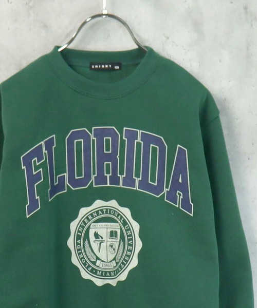 SHISKY（シスキー）の「裏起毛　オーバーサイズ　プリントスウェット（スウェット・キッズ・グレー系その他/グレイッシュベージュ/チャコールグレー/杢グレー/ヘザーチャコール/ベージュ系その他3/ダークグリーン/ベージュ系その他/ベージュ系その他2/キャメル/グレー系その他2/グレー系その他3/グレー系その他4/ベージュ/オートミール/グリーン系その他/ネイビー・130/140/150/160）」の15枚目の写真