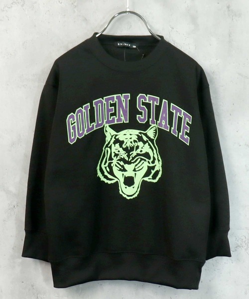 SHISKY（シスキー）の「裏起毛　オーバーサイズ　プリントスウェット（スウェット・キッズ・グレー系その他/グレイッシュベージュ/チャコールグレー/杢グレー/ヘザーチャコール/ベージュ系その他3/ダークグリーン/ベージュ系その他/ベージュ系その他2/キャメル/グレー系その他2/グレー系その他3/グレー系その他4/ベージュ/オートミール/グリーン系その他/ネイビー・130/140/150/160）」の19枚目の写真